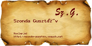 Szonda Gusztáv névjegykártya