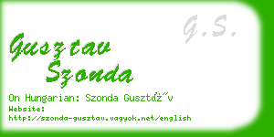 gusztav szonda business card